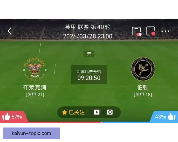 布莱克浦迎战伯顿比赛前瞻与两队实力对比分析